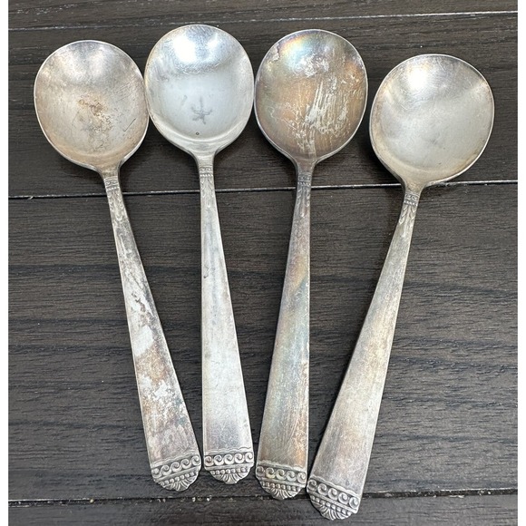 Oneida Other - Lots Of 4 Oneida Ltd 1881 Sliverplate Rogers Soup Spoon